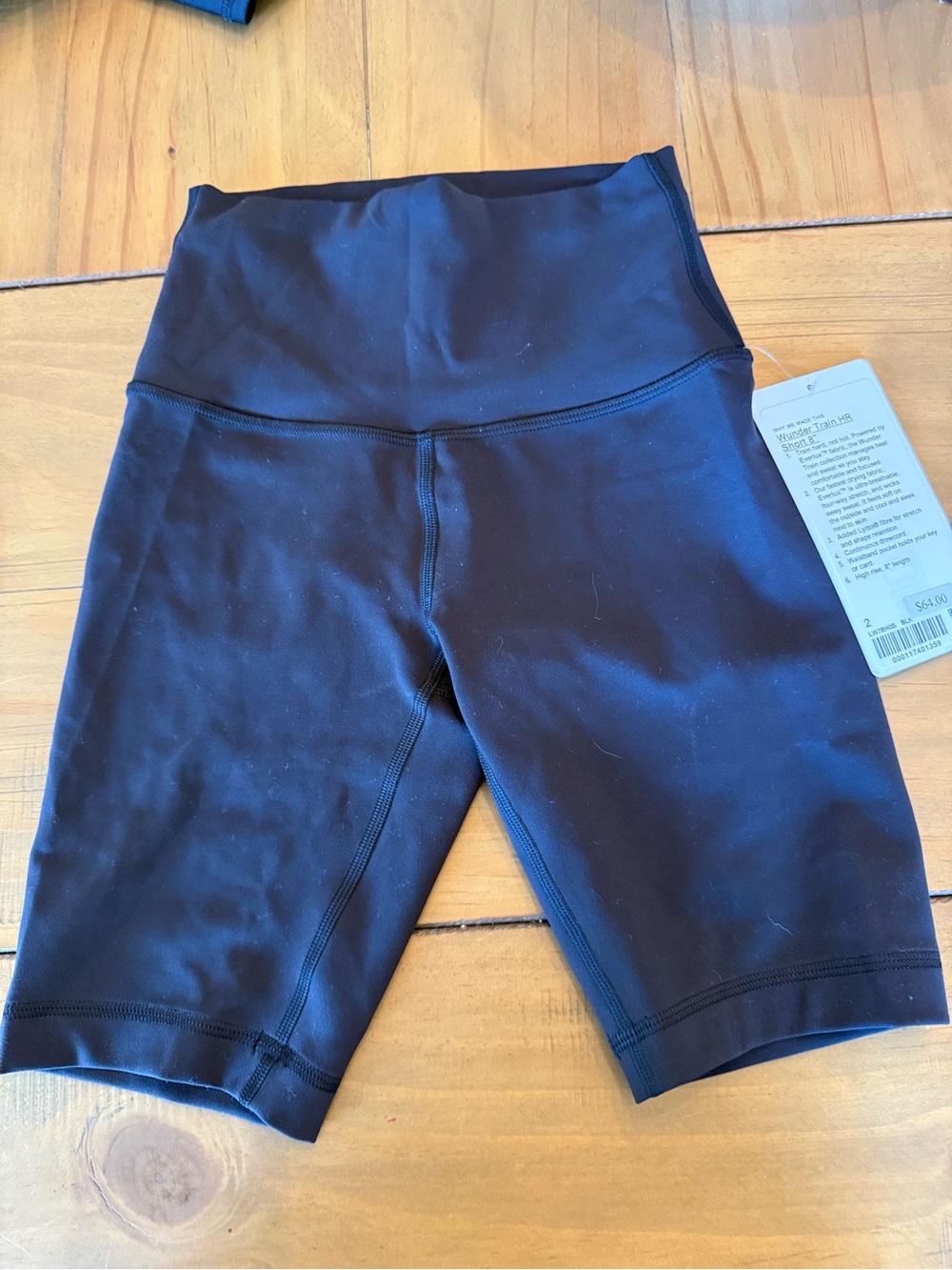 lululemon athletica wunder train Black High-Waist Bike Shorts
